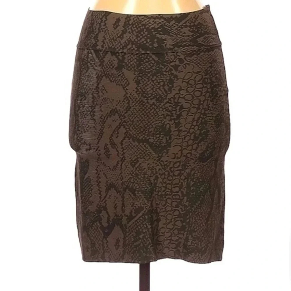 BCBGMAXAZRIA | Snakeskin Print Pencil Pavel Skirt Bodycon Bandage Size S Small